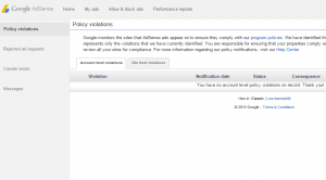 adsense account violation