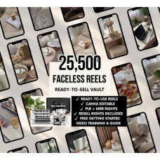 25,500+ Faceless Reels Bundle with PLR & MRR Rights