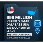 999 Million USA Verified Email Database B2B & Consumer Leads