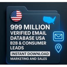 999 Million USA Verified Email Database B2B & Consumer Leads