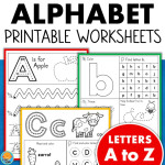 Alphabet Letters Printable Worksheets A to Z Letter