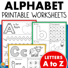 Alphabet Letters Printable Worksheets A to Z Letter