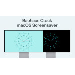 Bauhaus Clock — macOS Screensaver V2.1