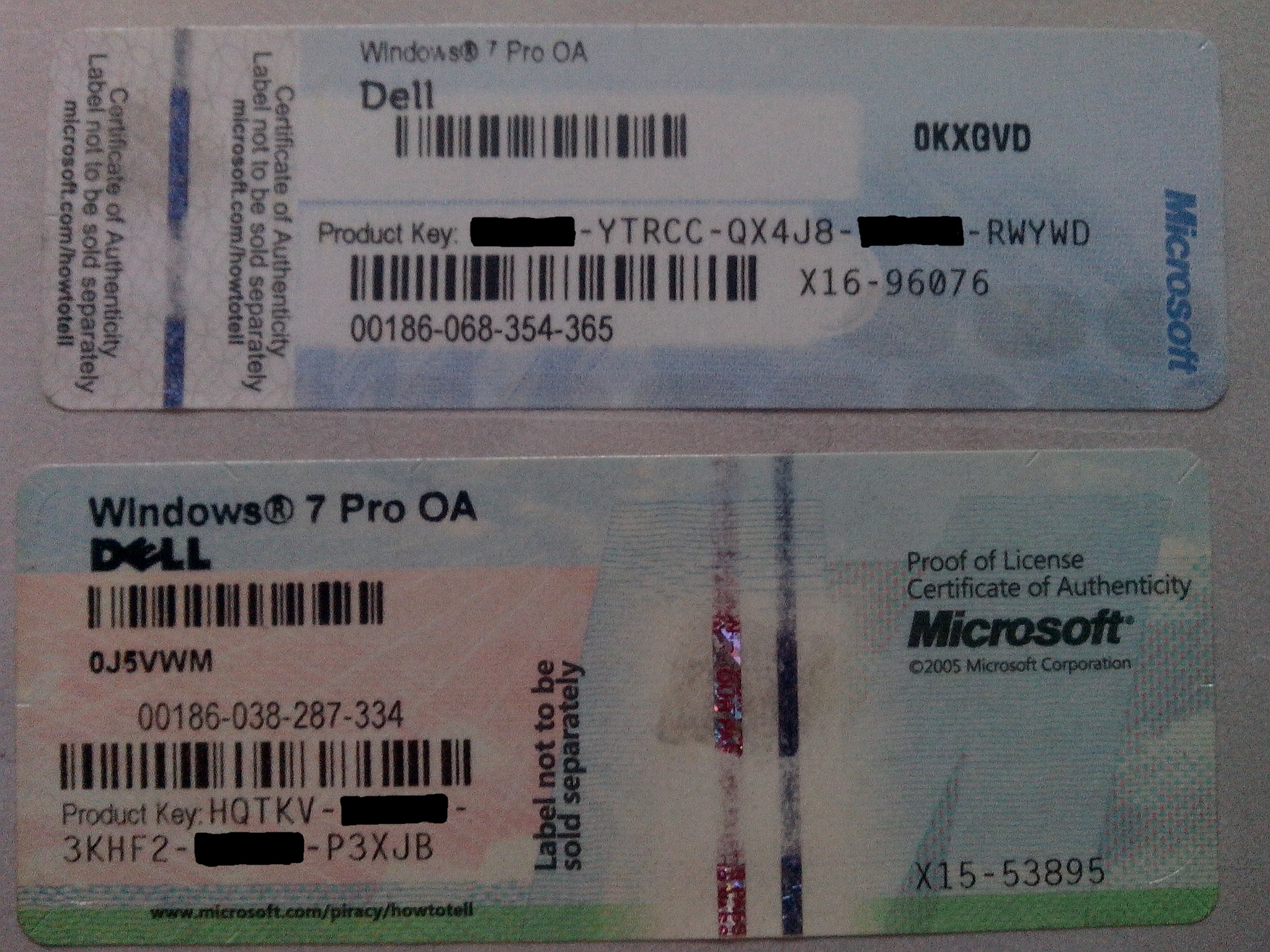 Windows 7 professional OEM Key