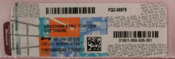 Buy Windows 7 8 Oem Product License Key With Coa Sticker Odosta